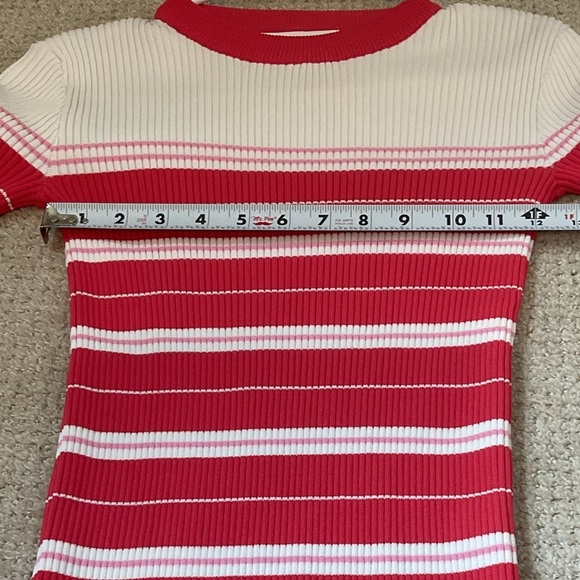 Amanda Uprichard Sweater Dress in Cherry Size Small White Red Pink Bodycon - Picture 7 of 8